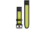 QUICKFIT 20 silikoon kellarihmad (20mm) twotone Silikoon - Black/Electric Lime