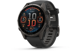 Spordikell Garmin fenix 8 43mm AMOLED,Saph,CrbnGry Ti/Blk,Blk/PebblGryBnd Sapphire Carbon Gray DLC Ti with Black Band