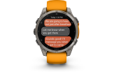 Spordikell fenix 8 47mm AMOLED Sapphire Titanium with Orange Band