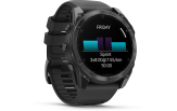 Spordikell Garmin fenix 8 51mm AMOLED,Glass/SS,SlateGray Steel/Black,BlkBnd,WW AMOLED Slate Gray with Black band