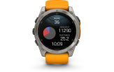 Spordikell fenix 8 51mm AMOLED Sapphire Titanium with Orange Band