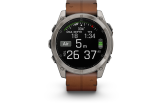 Spordikell Garmin fenix 8 51mm AMOLED Sapphire Titanium with Chestnut Leather Band AMOLED Sapphire Titanium with Chestnut Leather Band