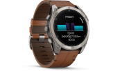 Spordikell Garmin fenix 8 51mm AMOLED Sapphire Titanium with Chestnut Leather Band AMOLED Sapphire Titanium with Chestnut Leather Band