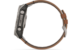 Spordikell Garmin fenix 8 51mm AMOLED Sapphire Titanium with Chestnut Leather Band AMOLED Sapphire Titanium with Chestnut Leather Band