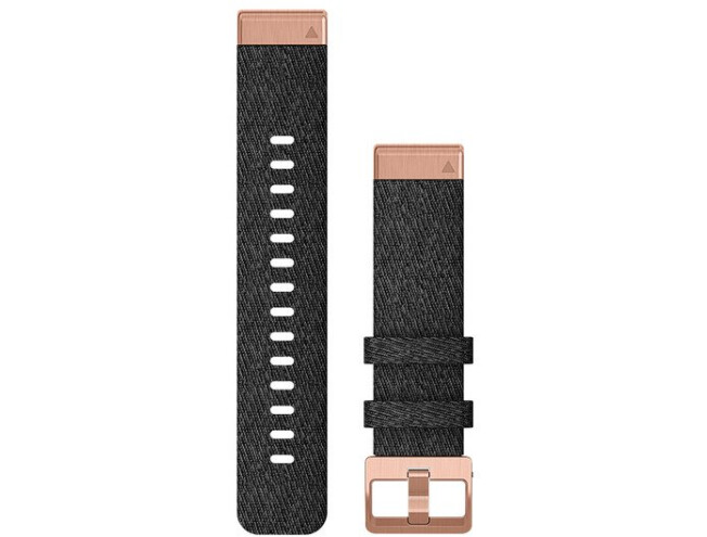 QUICKFIT 20 kellarihmad (20mm) Nailon-Heathered Black/Rose Gold