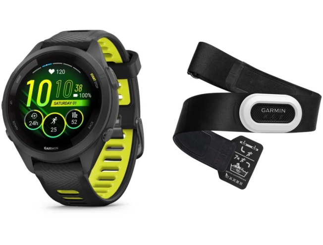 Spordikell Garmin Forerunner 265S Music, Black + HRM-Pro Plus pulsivöö Black + HRM-Pro Plus pulsivöö