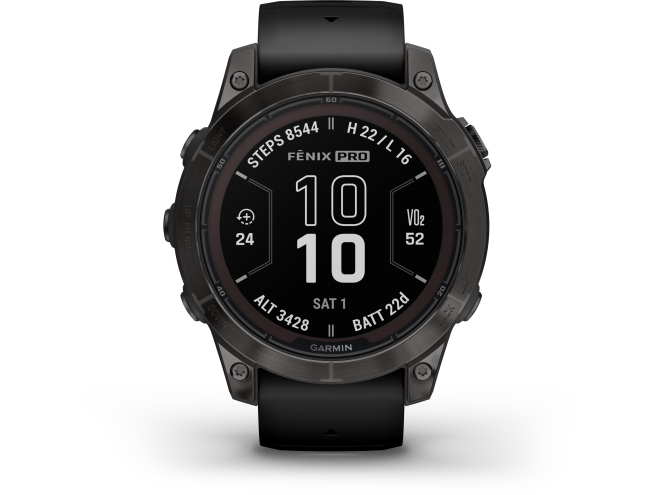 Spordikell Garmin fenix 7 PRO Sapphire Solar - Carbon Gray TLC Ti Black Sapphire - Carbon Gray TLC Ti Black