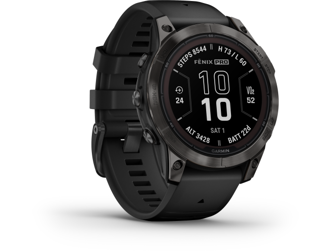 Spordikell Garmin fenix 7 PRO Sapphire Solar - Carbon Gray TLC Ti Black Sapphire - Carbon Gray TLC Ti Black