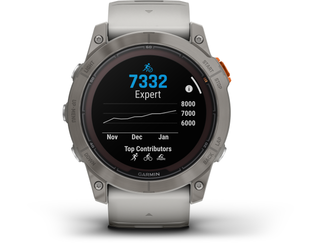 Spordikell Garmin fenix 7X PRO Sapphire Solar - Fog Gray Ti Ember Orange Sapphire - Fog Gray Ti Ember Orange