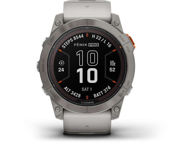 Spordikell Garmin fenix 7X PRO Sapphire Solar - Fog Gray Ti Ember Orange Sapphire - Fog Gray Ti Ember Orange