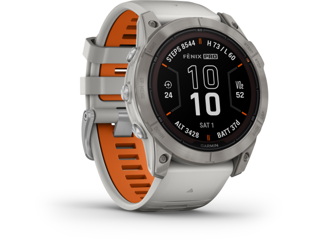 Spordikell Garmin fenix 7X PRO Sapphire Solar - Fog Gray Ti Ember Orange Sapphire - Fog Gray Ti Ember Orange