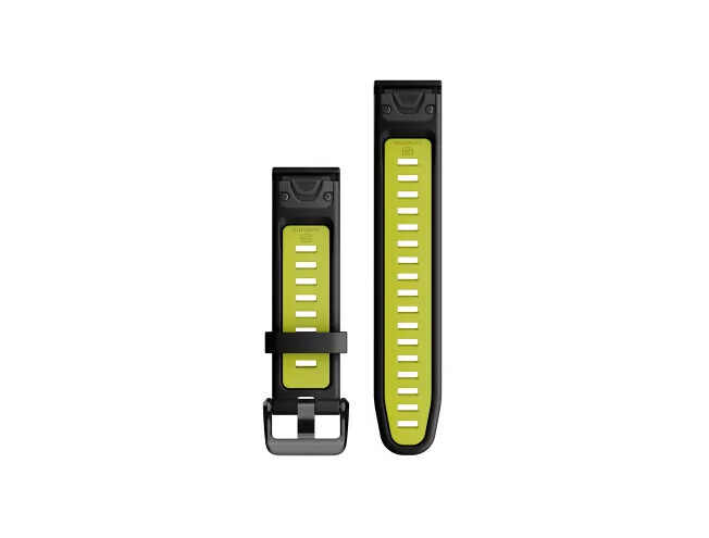 QUICKFIT 20 silikoon kellarihmad (20mm) twotone Silikoon - Black/Electric Lime