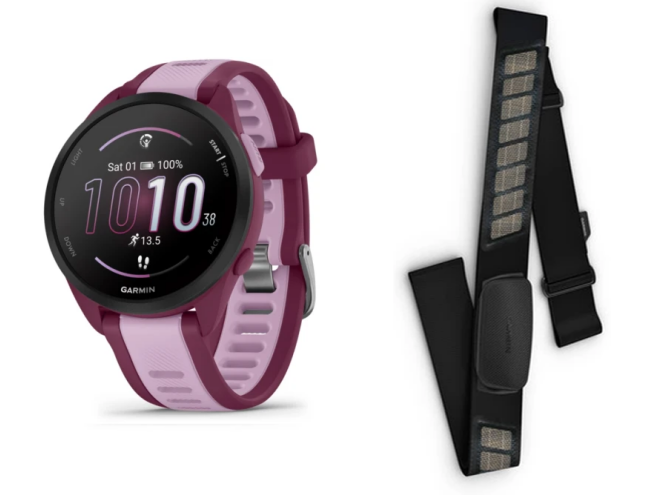 Spordikell Garmin Forerunner 165 Music Berry/Lilac +HRM-Dual pulsivöö Music Berry/Lilac + HRM-Dual pulsivöö