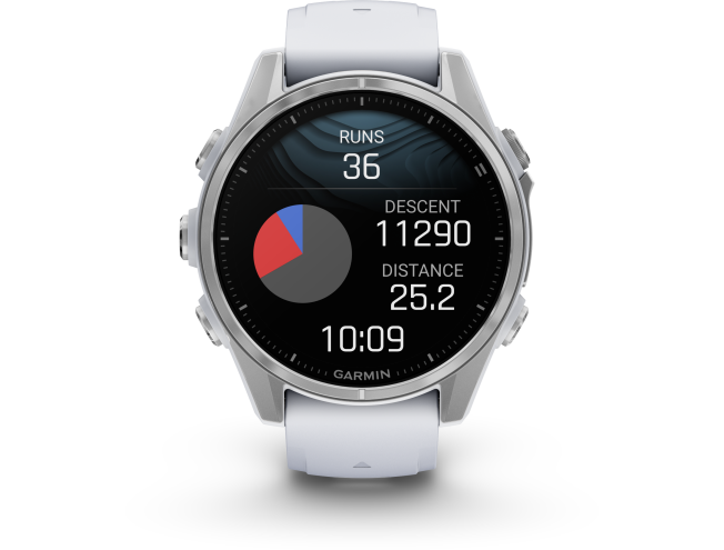 Spordikell Garmin fenix 8 43mm AMOLED,Glass,BareSS/Whitestone Silver with Whitestone Band