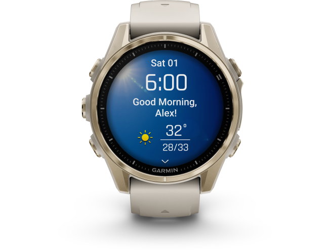 Spordikell fenix 8 43mm AMOLED Sapphire Soft Gold with Fog Gray Band