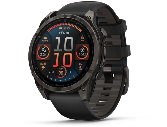 Spordikell Garmin fenix 8 47mm AMOLED Sapphire Carbon Gray DLC Ti with Black Titanium Band Sapphire Carbon Gray DLC Ti with Black Titanium Band