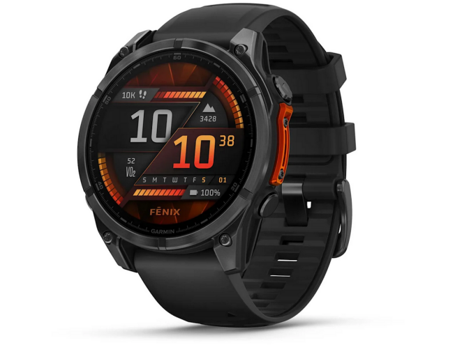 Spordikell Garmin fenix 8 47mm AMOLED,Glass/SS,SlateGray Steel/Black,BlkBnd Slate Gray with Black band