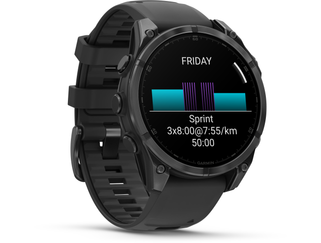 Spordikell Garmin fenix 8 47mm AMOLED,Glass/SS,SlateGray Steel/Black,BlkBnd Slate Gray with Black band