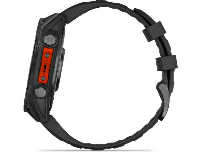 Spordikell Garmin fenix 8 47mm AMOLED,Glass/SS,SlateGray Steel/Black,BlkBnd Slate Gray with Black band