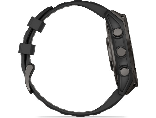 Spordikell Garmin fenix 8 47mm AMOLED,Saph,CrbnGryTi/Blk,Blk/PebbleGryBnd,EMEA Sapphire Carbon Gray DLC Ti with Black Band