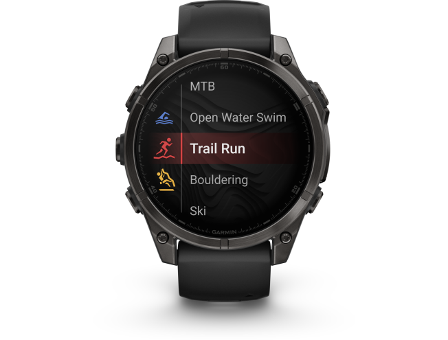 Spordikell Garmin fenix 8 47mm AMOLED,Saph,CrbnGryTi/Blk,Blk/PebbleGryBnd,EMEA Sapphire Carbon Gray DLC Ti with Black Band