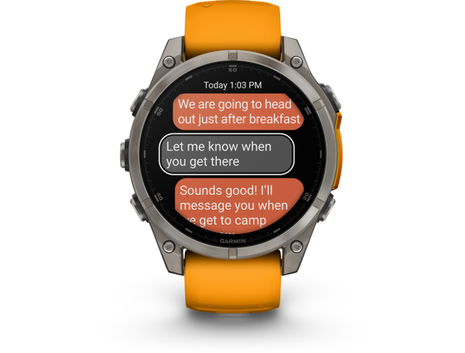 Spordikell fenix 8 47mm AMOLED Sapphire Titanium with Orange Band