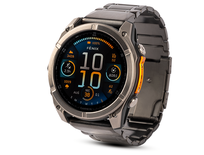 Spordikell Garmin fenix 8 47mm AMOLED Sapphire Titanium Orange with Gray Titanium Band AMOLED Sapphire Titanium Orange with Gray Titanium Band