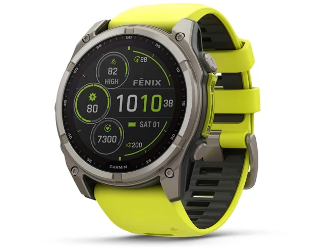 Spordikell Garmin fenix 8 47mm Solar Sapphire Titanium Yellow with Gray Titanium Band Solar Sapphire Titanium Yellow with Gray Titanium Band