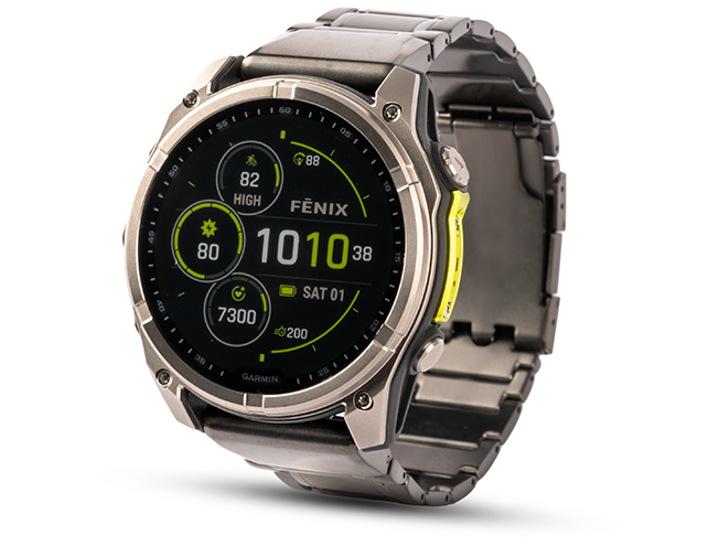 Spordikell Garmin fenix 8 47mm Solar Sapphire Titanium Yellow with Gray Titanium Band Solar Sapphire Titanium Yellow with Gray Titanium Band