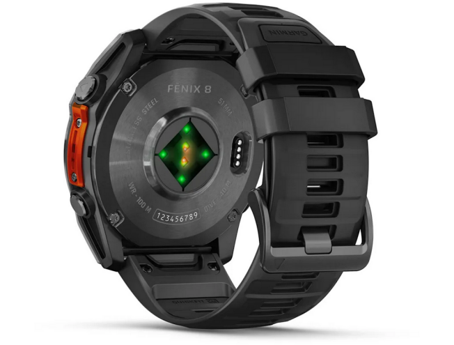 Spordikell Garmin fenix 8 51mm AMOLED,Glass/SS,SlateGray Steel/Black,BlkBnd,WW AMOLED Slate Gray with Black band