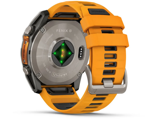 Spordikell fenix 8 51mm AMOLED Sapphire Titanium with Orange Band