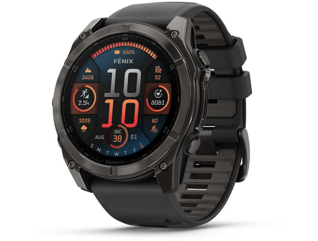 Spordikell Garmin fenix 8 51mm AMOLED Sapphire Carbon Gray DLC Ti with Black Titanium Band AMOLED Sapphire Carbon Gray DLC Ti with Black Titanium Band