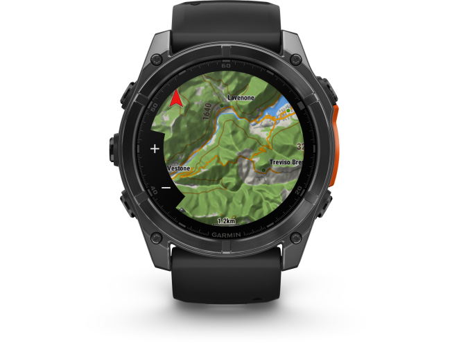 Spordikell Garmin fenix 8 51mm AMOLED,Glass/SS,SlateGray Steel/Black,BlkBnd,WW AMOLED Slate Gray with Black band