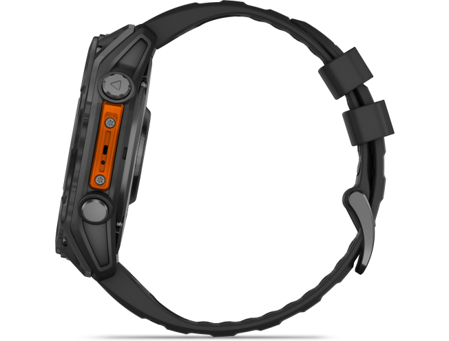 Spordikell Garmin fenix 8 51mm AMOLED,Glass/SS,SlateGray Steel/Black,BlkBnd,WW AMOLED Slate Gray with Black band