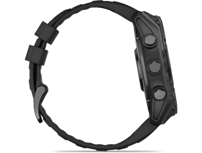 Spordikell Garmin fenix 8 51mm AMOLED,Glass/SS,SlateGray Steel/Black,BlkBnd,WW AMOLED Slate Gray with Black band