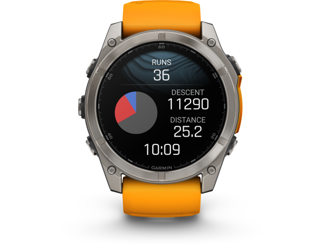 Spordikell fenix 8 51mm AMOLED Sapphire Titanium with Orange Band