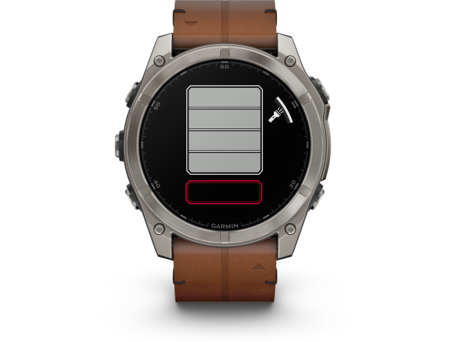 Spordikell Garmin fenix 8 51mm AMOLED Sapphire Titanium with Chestnut Leather Band AMOLED Sapphire Titanium with Chestnut Leather Band