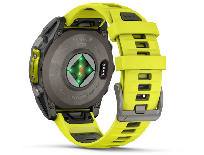 Spordikell Garmin fenix 8 47mm Sapphire Solar Titanium with Yellow Band Sapphire - Titanium with Yellow Band