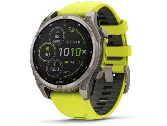 Spordikell Garmin fenix 8 47mm Sapphire Solar Titanium with Yellow Band Sapphire - Titanium with Yellow Band