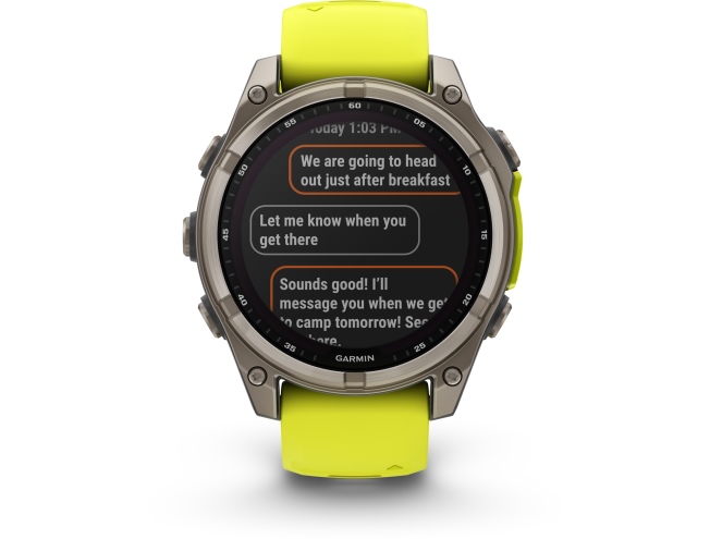 Spordikell Garmin fenix 8 47mm Sapphire Solar Titanium with Yellow Band Sapphire - Titanium with Yellow Band