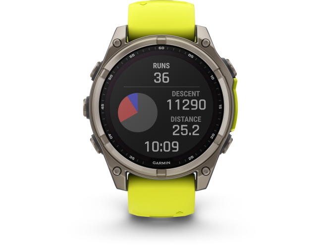 Spordikell Garmin fenix 8 47mm Sapphire Solar Titanium with Yellow Band Sapphire - Titanium with Yellow Band