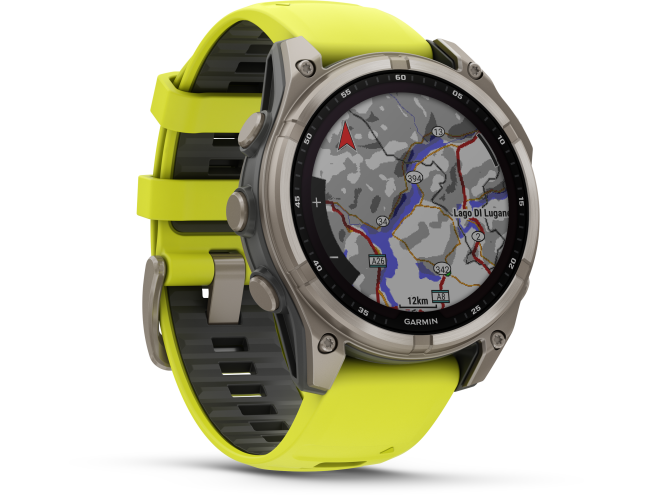 Spordikell Garmin fenix 8 47mm Sapphire Solar Titanium with Yellow Band Sapphire - Titanium with Yellow Band