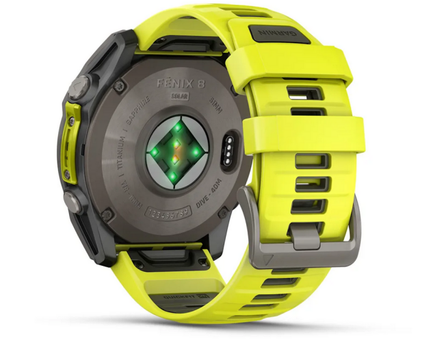 Spordikell Garmin fenix 8 51mm Sapphire Solar Titanium with Yellow Band Sapphire - Titanium with Yellow Band