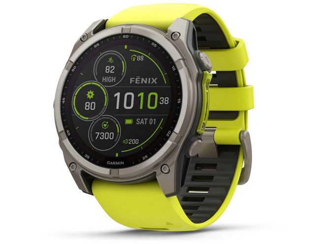 Spordikell Garmin fenix 8 51mm Sapphire Solar Titanium with Yellow Band Sapphire - Titanium with Yellow Band