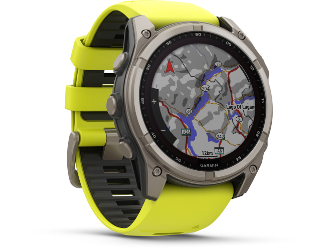 Spordikell Garmin fenix 8 51mm Sapphire Solar Titanium with Yellow Band Sapphire - Titanium with Yellow Band