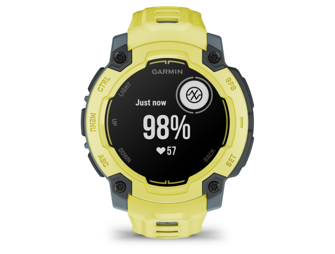 Seikluskell Garmin Instinct E 45mm Ergas laimitoon koos erksat laimitooni rihmaga 45mm Ergas laimitoon