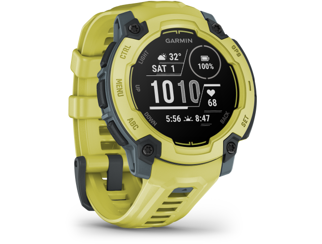 Seikluskell Garmin Instinct E 45mm Ergas laimitoon koos erksat laimitooni rihmaga 45mm Ergas laimitoon