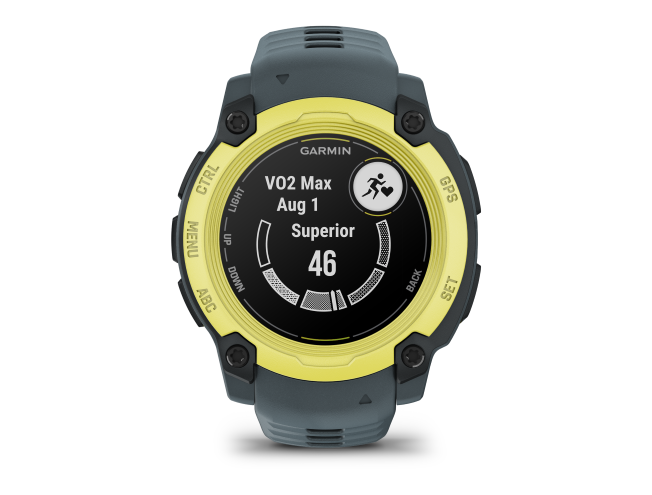 Seikluskell Garmin Instinct E 40mm Ergas laimitoon koos videvikutoonis rihmaga 40mm Ergas laimitoon