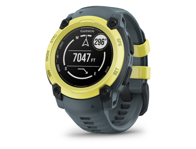 Seikluskell Garmin Instinct E 40mm Ergas laimitoon koos videvikutoonis rihmaga 40mm Ergas laimitoon