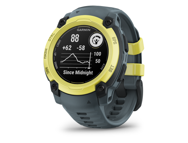 Seikluskell Garmin Instinct E 40mm Ergas laimitoon koos videvikutoonis rihmaga 40mm Ergas laimitoon